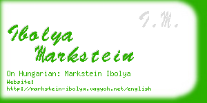 ibolya markstein business card